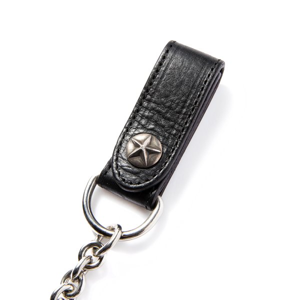 画像3: CALEE/SILVER STAR CONCHO LEATHER WALLET CHAIN（BLACK）［ウォレットチェーン-24春夏］