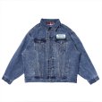 画像1: PORKCHOP/DENIM TRUCKER JKT（インディゴ）［デニムトラッカーJKT-22春夏］ (1)