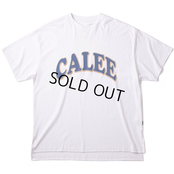 画像1: CALEE/×SHELTECH CALEE Logo tail cut drop shoulder（T-shirt A）（ホワイト）［ドロップショルダーT-22春夏］