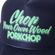 画像3: PORKCHOP/CHOP YOUR OWN WOOD CAP（ネイビー）［メッシュキャップ-22春夏］