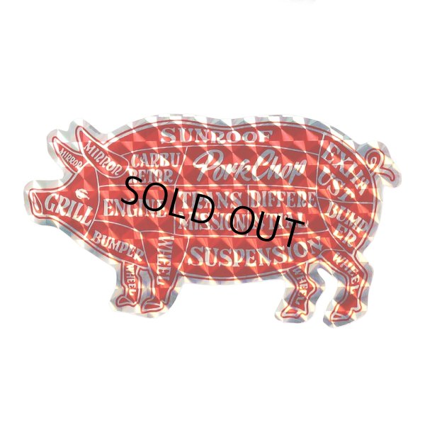 画像1: PORKCHOP/HOLOGRAM PORK STICKER（RED）［ホログラムポークステッカー-22秋冬］