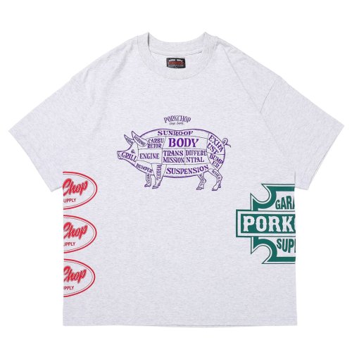 他の写真1: PORKCHOP/MULTI LOGOS TEE（GRAY）［プリントT-22秋冬］