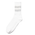 画像1: COOTIE PRODUCTIONS/Raza Low gauge Line Socks（White）［ローゲージラインソックス-22秋冬］ (1)