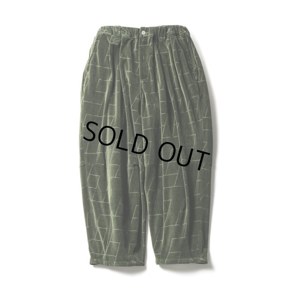 画像1: TIGHTBOOTH/T VELOUR BALLOON PANTS（Olive） 【30%OFF】［ベロアバルーンパンツ-22秋冬］