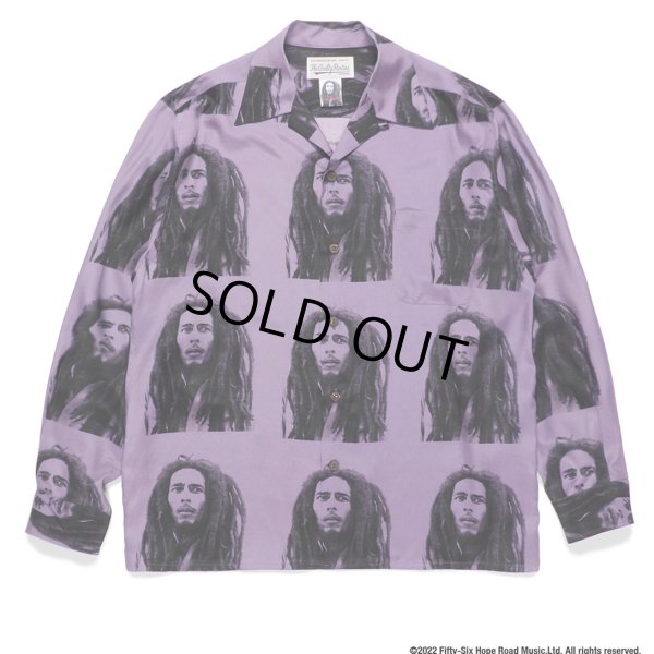 画像1: WACKO MARIA/BOB MARLEY / HAWAIIAN SHIRT L/S（PURPLE）［ハワイアンシャツ-22秋冬］