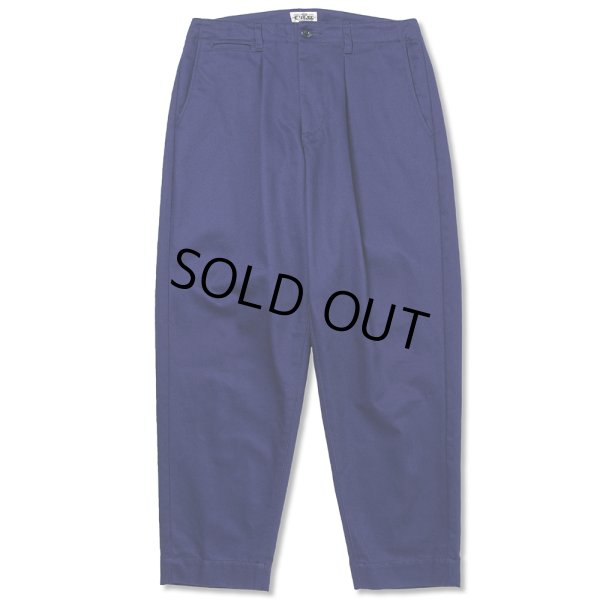 画像1: CALEE/Vintage type chino cloth tuck trousers（Navy） 【40%OFF】［チノトラウザース-23春夏］