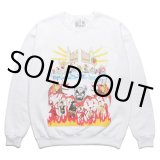 WACKO MARIA/NECKFACE / SWEAT SHIRT（WHITE）［クルーネックスウェット-22秋冬］