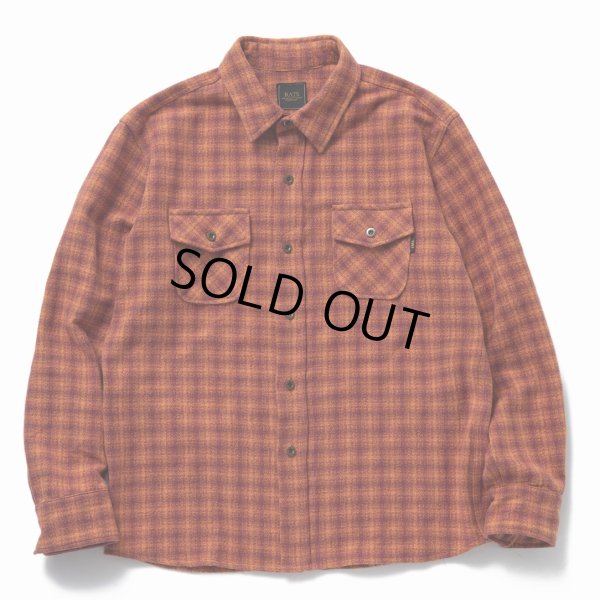 画像1: RATS/AMUNDSEN CHECK SHIRT（BURGUNDY）［アムンゼンチェックシャツ-22秋冬］