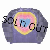 【50%OFF】DAIRIKU/Heart Tie dye Border Knit（Rainbow）［タイダイボーダーニット-23春夏］