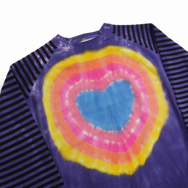 画像4: DAIRIKU/Heart Tie dye Border Knit（Rainbow） 【50%OFF】［タイダイボーダーニット-23春夏］