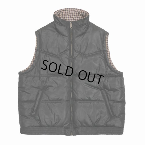 画像1: DAIRIKU/Reversible Check Nylon Vest（Black） 【40%OFF】［リバーシブルチェックナイロンベスト-23春夏］