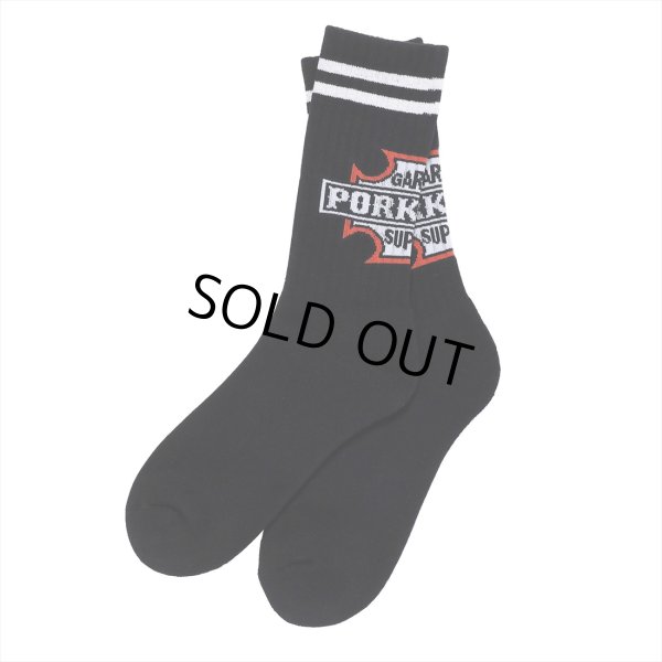 画像1: PORKCHOP/PORK SOX P-22 type-C（BLACK）［ソックス-23春夏］