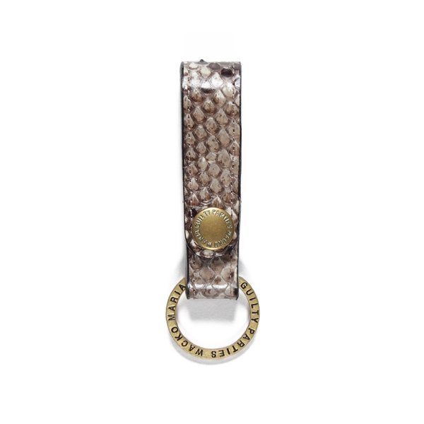 画像1: WACKO MARIA/PYTHON LEATHER KEY HOLDER（WHITE）［パイソンレザーキーホルダー-24秋冬］