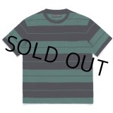 WACKO MARIA/STRIPED T-SHIRT（GREEN/BLACK）［ストライプT-23春夏］