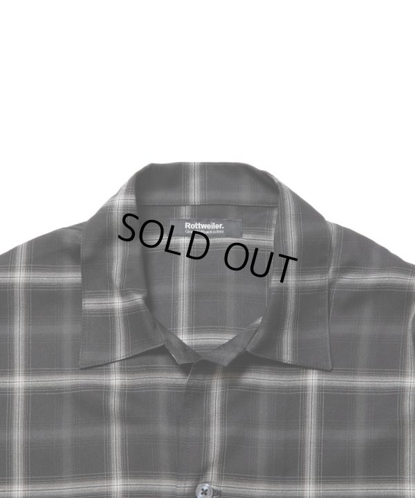 画像3: ROTTWEILER/R9 CHECK SHIRT（BLACK） 【40%OFF】［チェックオープンカラーシャツ-23秋冬］