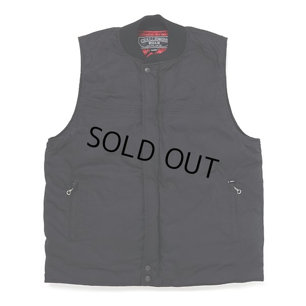 画像1: CHALLENGER/DERBY DOWN VEST（BLACK/RED）［ダービーダウンベスト-23秋冬］