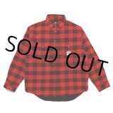 CHALLENGER/BUFFALO CHECK LINING SHIRT（RED/BLACK）［バッファローチェックライニングシャツ-23秋冬］