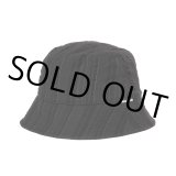 COOTIE PRODUCTIONS/Stripe Sucker Cloth Bucket Hat（Black）［ストライプサッカーバケットハット-23春夏］