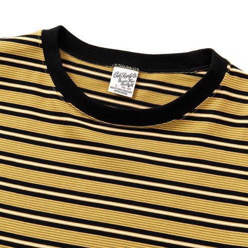 他の写真2: CALEE/Drop shoulder narrow pitch border S/S cutsew（Black/Mustard） 【40%OFF】［ドロップショルダーボーダーT-23春夏］