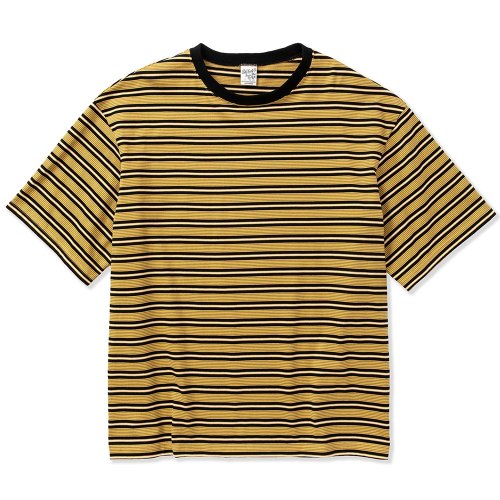 他の写真1: CALEE/Drop shoulder narrow pitch border S/S cutsew（Black/Mustard） 【40%OFF】［ドロップショルダーボーダーT-23春夏］