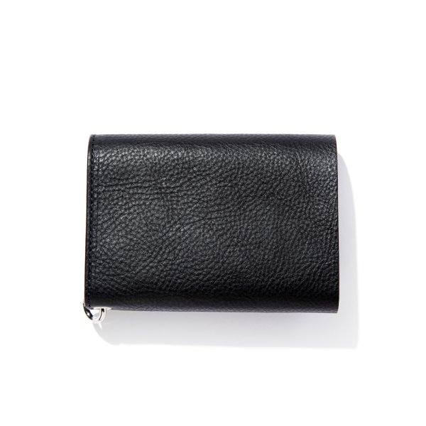 画像2: CALEE/SILVER STAR CONCHO FLAP LEATHER HALF WALLET（BLACK）［レザーハーフウォレット-24春夏］