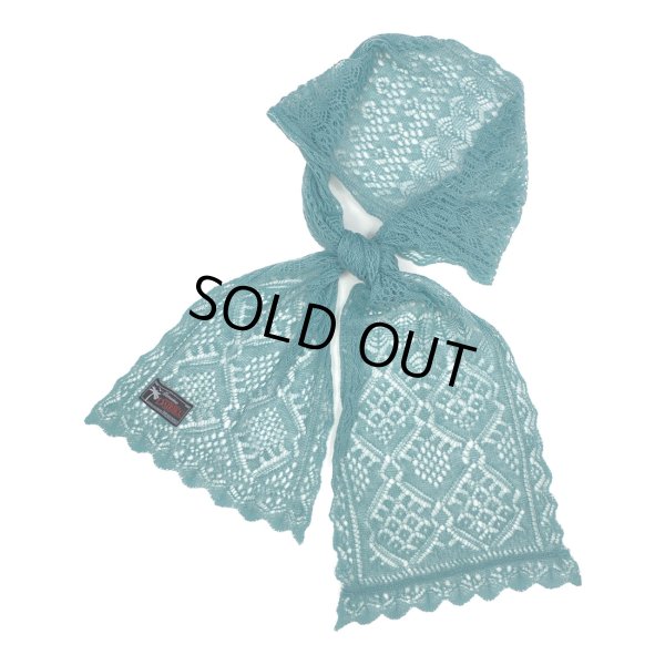 画像1: DAIRIKU/Lace Muffler（Aqua） 【40%OFF】［レースマフラー-23秋冬］