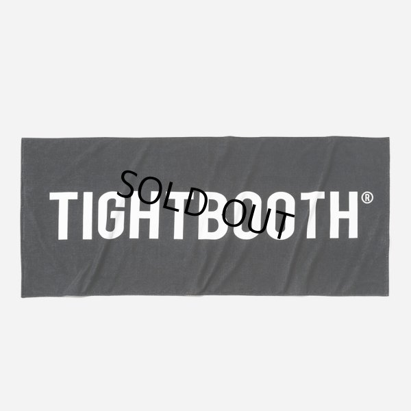 画像1: TIGHTBOOTH/LOGO BEACH TOWEL（Black） 【20%OFF】［ビーチタオル-23夏］