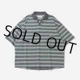 TIGHTBOOTH/BORDER OPEN POLO（Black） 【40%OFF】［ボーダーオープンポロ-23夏］