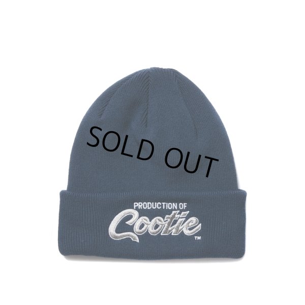 画像1: COOTIE PRODUCTIONS/Embroidery Dry Tech Big Cuffed Beanie（PRODUCTION OF COOTIE）（Navy）［カフドビーニー-23秋冬］