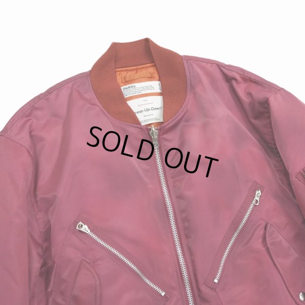 画像3: DAIRIKU/"Terri" Tiedye Flight Jacket（Dark Pink） 【40%OFF】［タイダイフライトJKT-23秋冬］