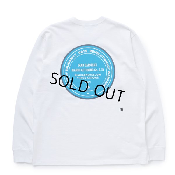 画像1: RATS/CIRCLE MGM LS TEE（WHITE） 【30%OFF】［プリント長袖T-23秋冬］