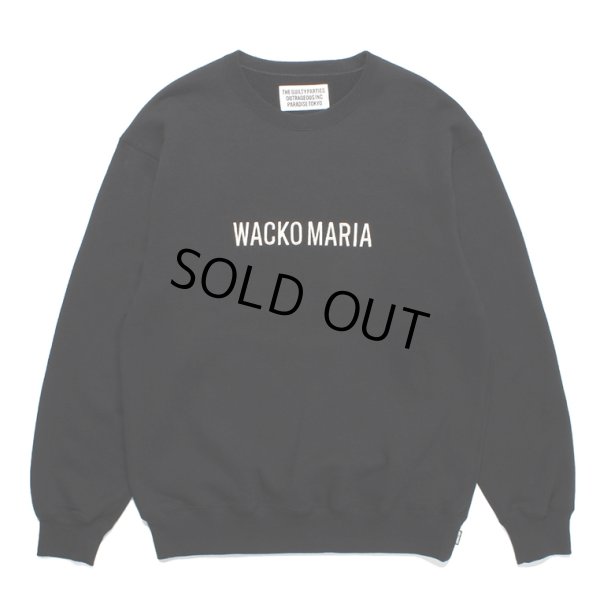 画像1: WACKO MARIA/MIDDLE WEIGHT CREW NECK SWEAT SHIRT（BLACK）［クルーネックスウェット-23秋冬］