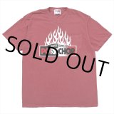 PORKCHOP/FIRE BLOCK POCKET TEE（CRIMSON RED）［プリントポケT-23秋冬］