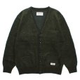 画像1: WACKO MARIA/MOHAIR KNIT CARDIGAN（GREEN）［モヘアカーディガン-23秋冬］ (1)