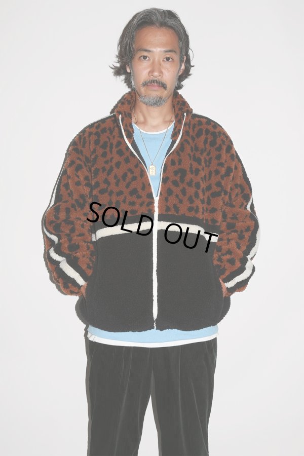 画像3: WACKO MARIA/LEOPARD BOA TRACK JACKET（BROWN）［レオパードボアトラックJKT-23秋冬］