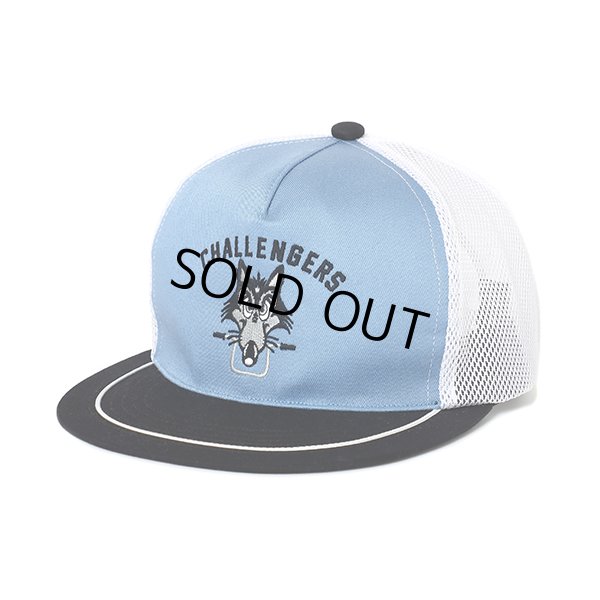 画像1: CHALLENGER/WOLF MC MESH CAP（BLUE GRAY）［ウルフMCメッシュキャップ-24春夏］