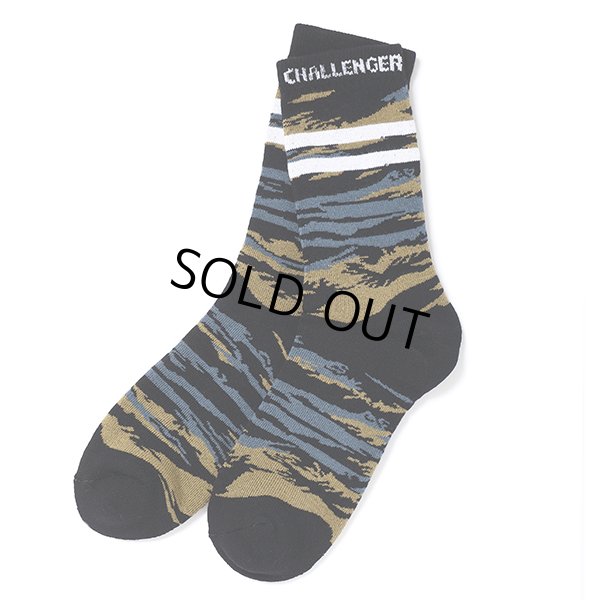 画像1: CHALLENGER/CAMO SOCKS（TIGER CAMO）［カモソックス-24春夏］