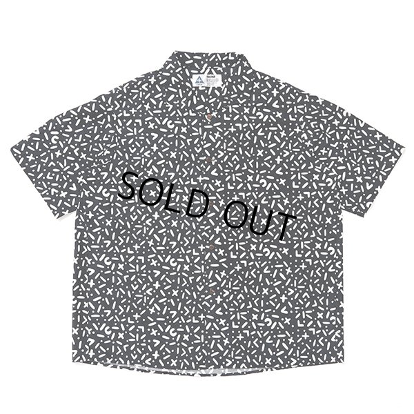 画像1: CHALLENGER/S/S CHIP PRINTED SHIRT（BLACK）［チッププリントシャツ-24春夏］