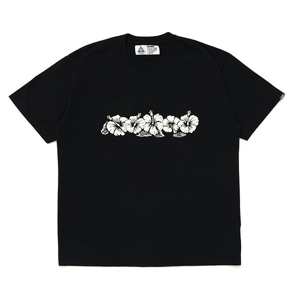 画像2: CHALLENGER/HIBISCUS TEE（BLACK）［プリントT-24春夏］