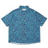 CHALLENGER/S/S PAISLEY SHIRT（BLUE GRAY/PURPLE）［ペイズリーシャツ-24春夏］