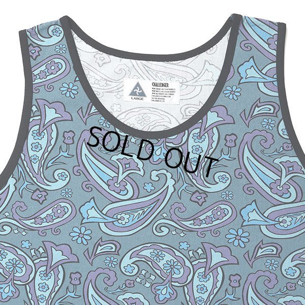 画像2: CHALLENGER/PAISLEY TANKTOP（BLUE GRAY/PURPLE）［ペイズリータンクトップ-24春夏］