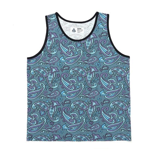 他の写真1: CHALLENGER/PAISLEY TANKTOP（BLUE GRAY/PURPLE）［ペイズリータンクトップ-24春夏］