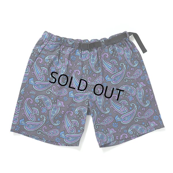 画像1: CHALLENGER/PAISLEY COTTON TWILL SHORTS（CHARCOAL/PURPLE）［ペイズリーコットンツイルショーツ-24春夏］