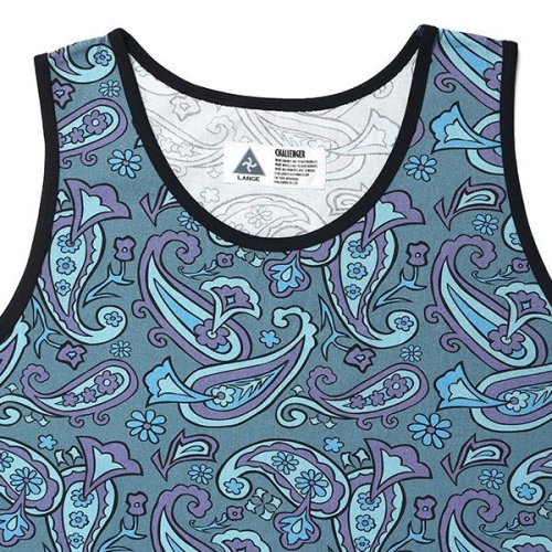 他の写真2: CHALLENGER/PAISLEY TANKTOP（BLUE GRAY/PURPLE）［ペイズリータンクトップ-24春夏］