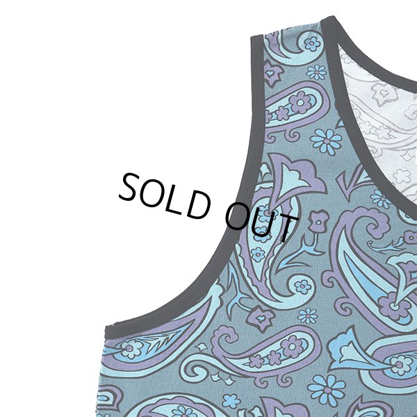 画像3: CHALLENGER/PAISLEY TANKTOP（BLUE GRAY/PURPLE）［ペイズリータンクトップ-24春夏］