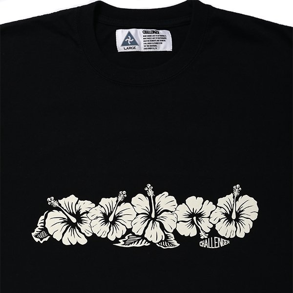 画像3: CHALLENGER/HIBISCUS TEE（BLACK）［プリントT-24春夏］