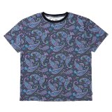 CHALLENGER/S/S PAISLEY TEE（CHARCOAL/PURPLE）［ペイズリーT-24春夏］