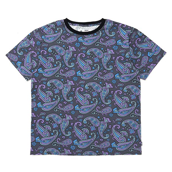 画像1: CHALLENGER/S/S PAISLEY TEE（CHARCOAL/PURPLE）［ペイズリーT-24春夏］