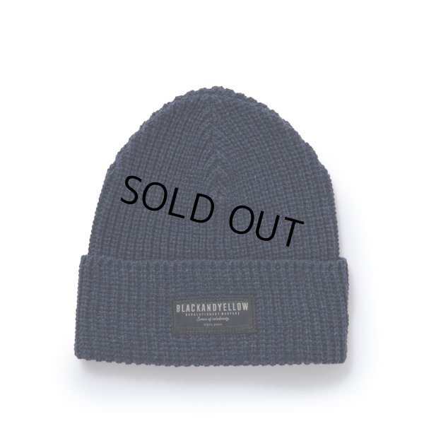 画像1: RATS/WOOL KNIT CAP（NAVY） 【30%OFF】［ウールニットキャップ-23秋冬］