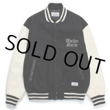 WACKO MARIA/LEATHER VARSITY JACKET（BLACK）［レザーヴァーシティJKT-24春夏］